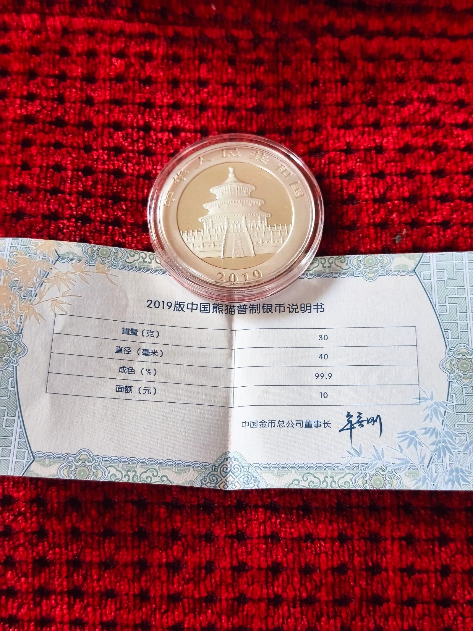Moeda onça Panda China 2019 prata pura – photo 5